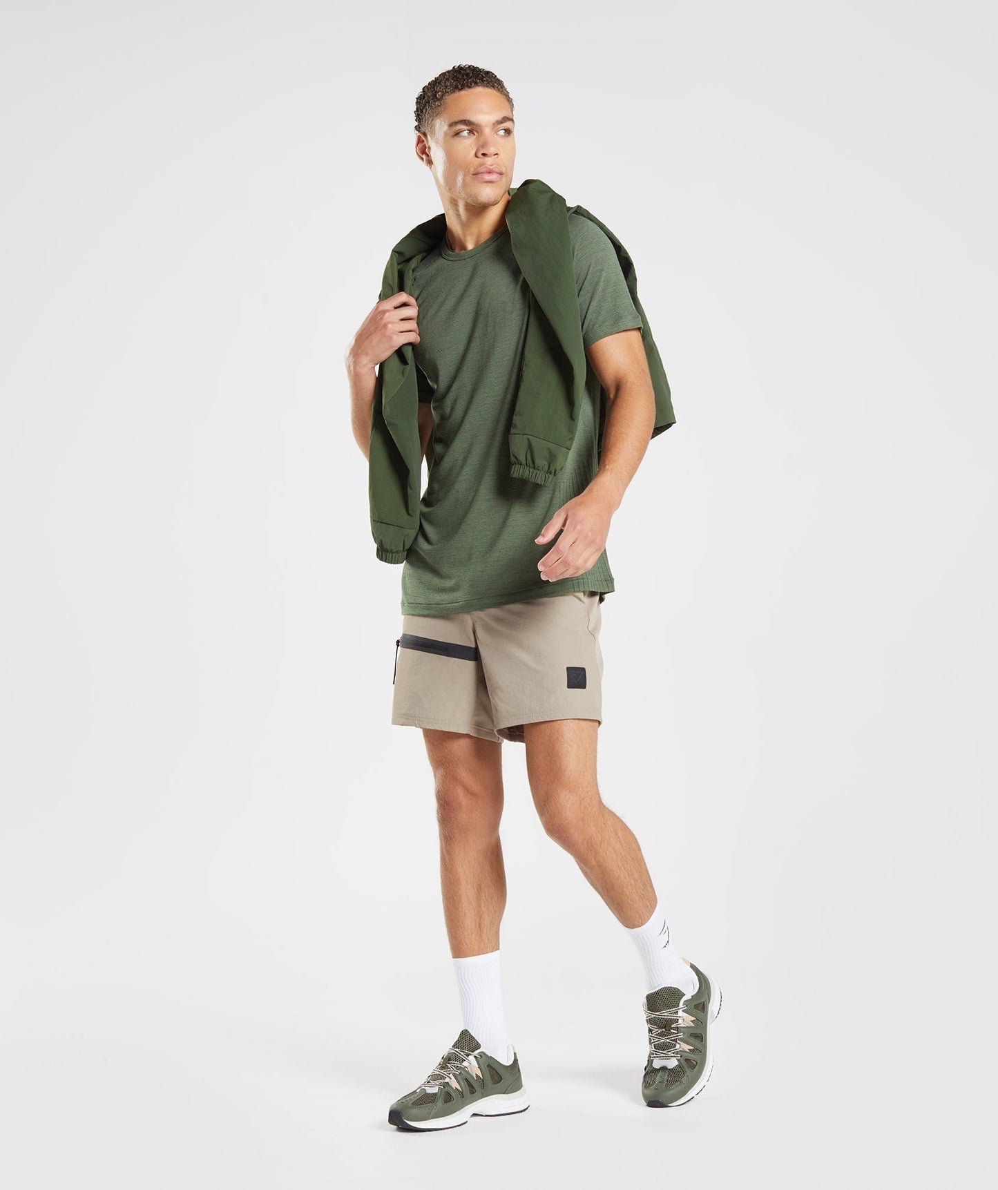 Gymshark Retake Woven 7" Shorts - Cement Brown