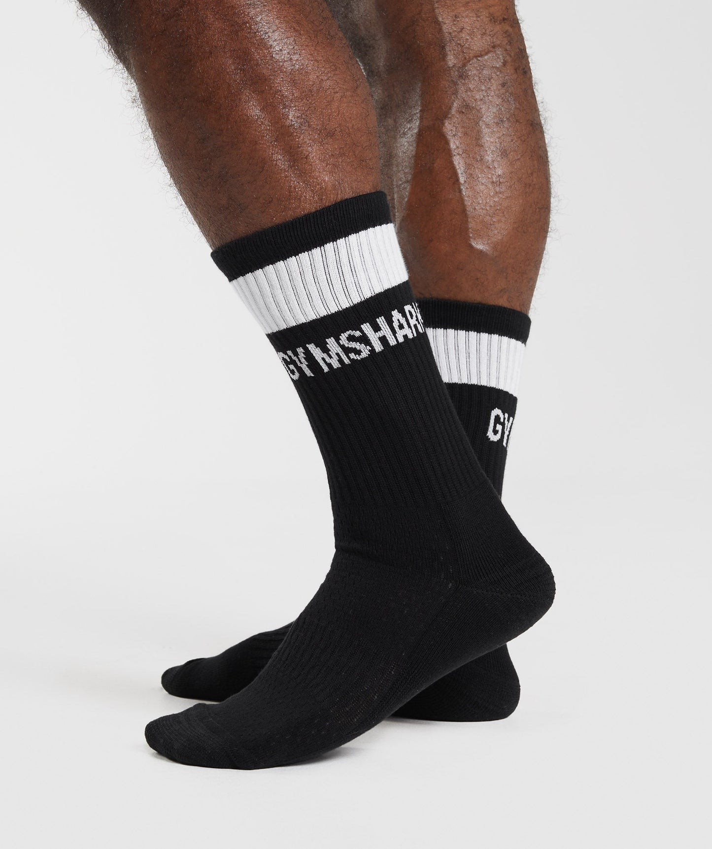 Gymshark Premium Jacquard Single Socks - Black/White