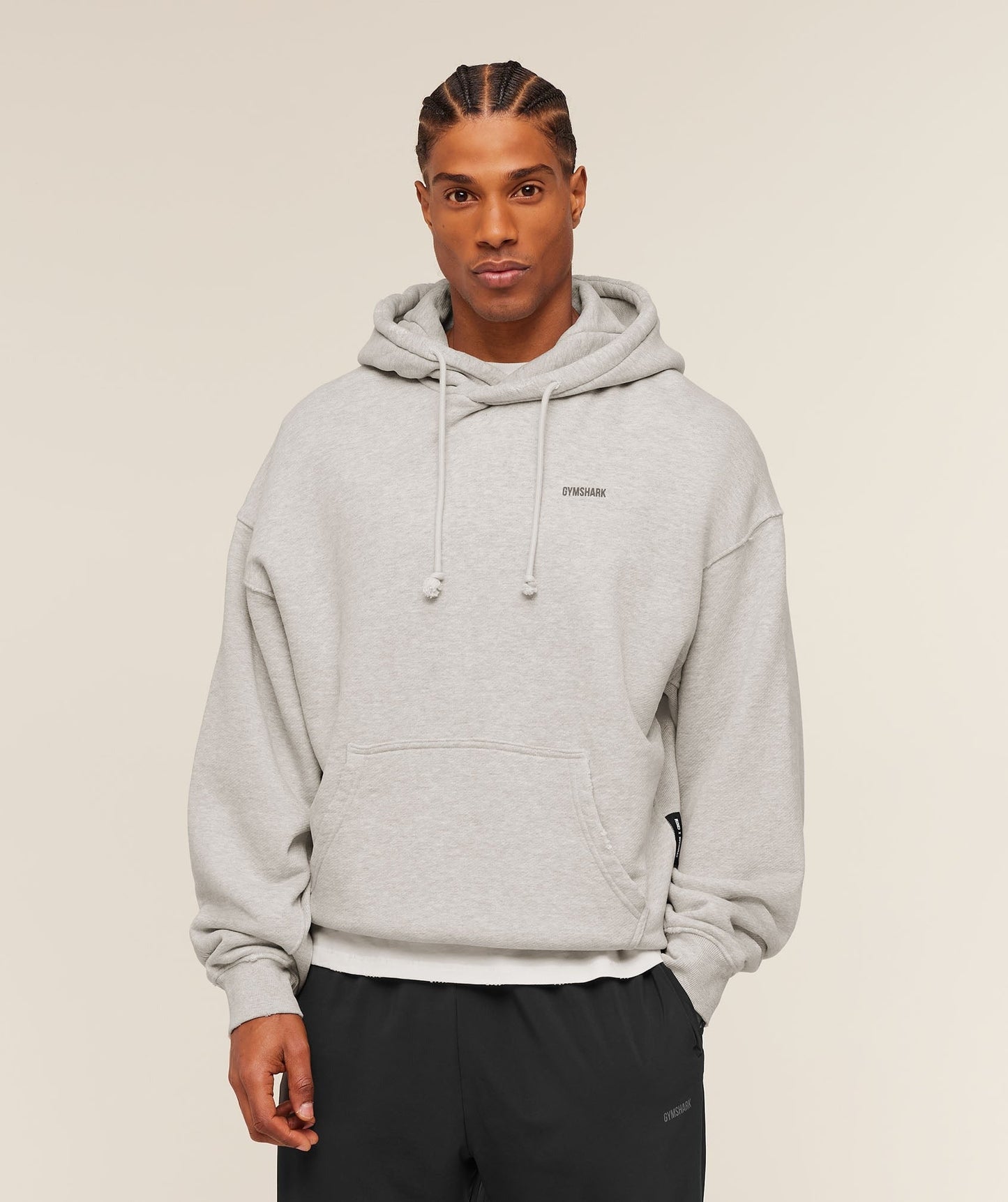 Gymshark x CBUM Washed Hoodie - Bros Stone Grey Marl