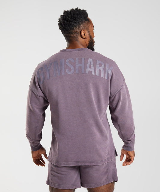 Gymshark Power Washed Crew - Musk Lilac