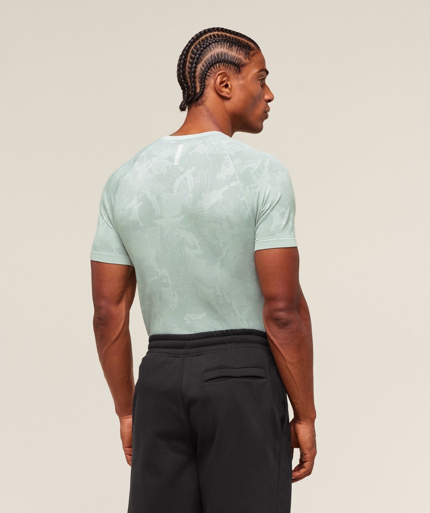 Gymshark Geo Seamless T-Shirt - Morning Blue/Celeste Blue