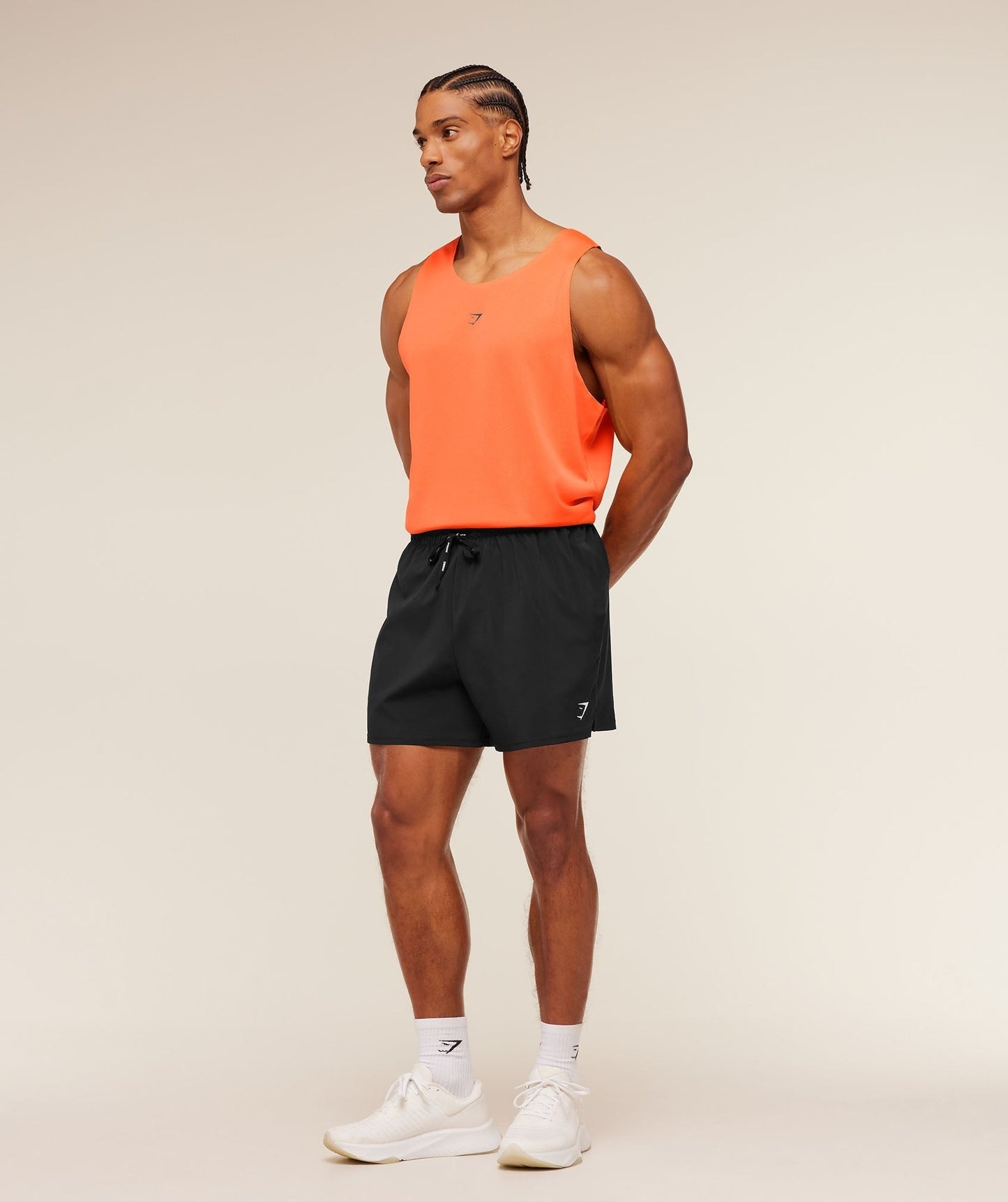 Gymshark Hybrid Engineered Jacquard Tank - Dayglow Peach