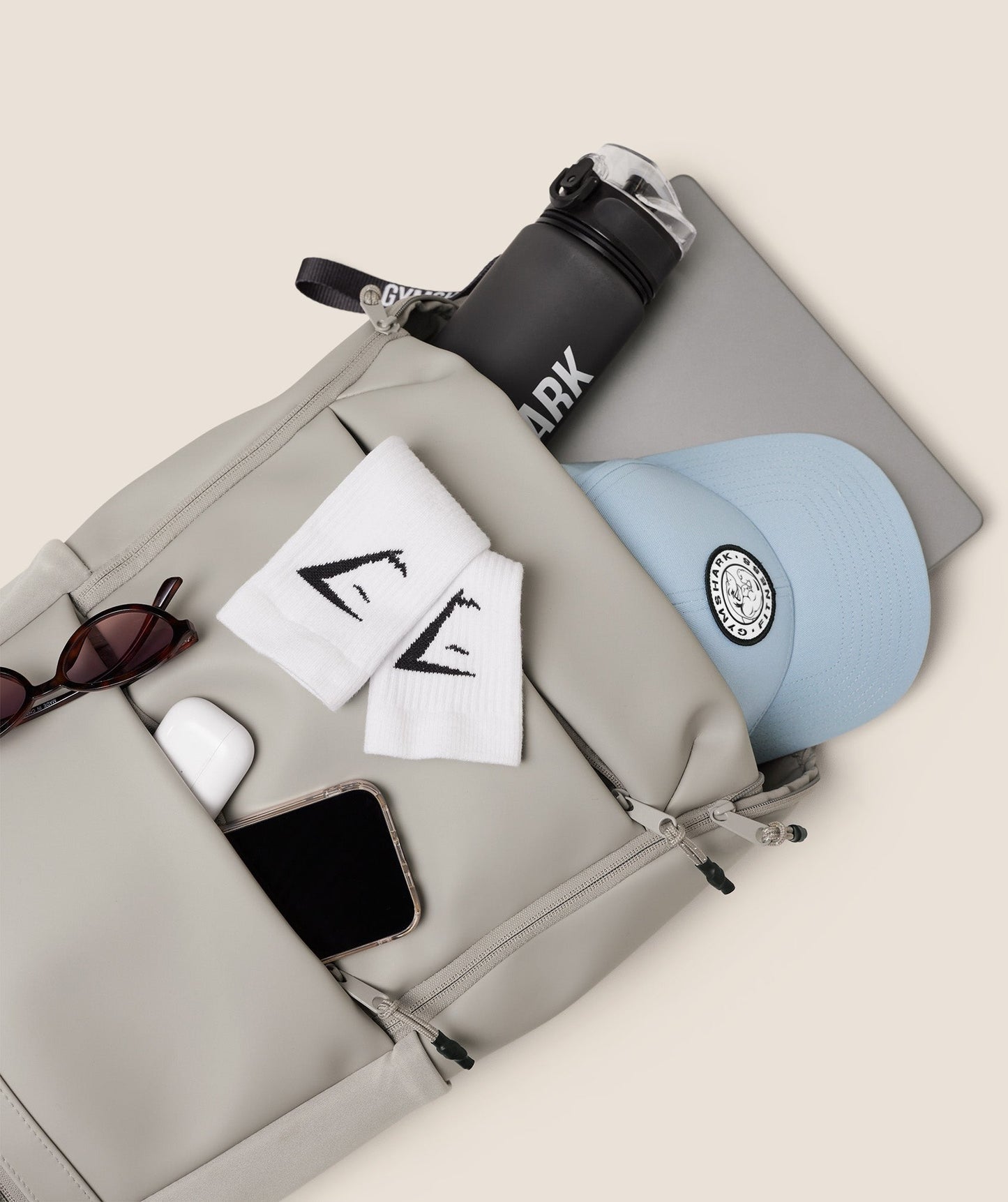 Gymshark Sleek Backpack - Mushroom Grey