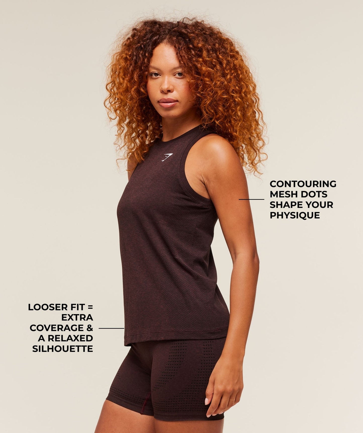 Gymshark Vital Light Tank - Rich Maroon/Marl