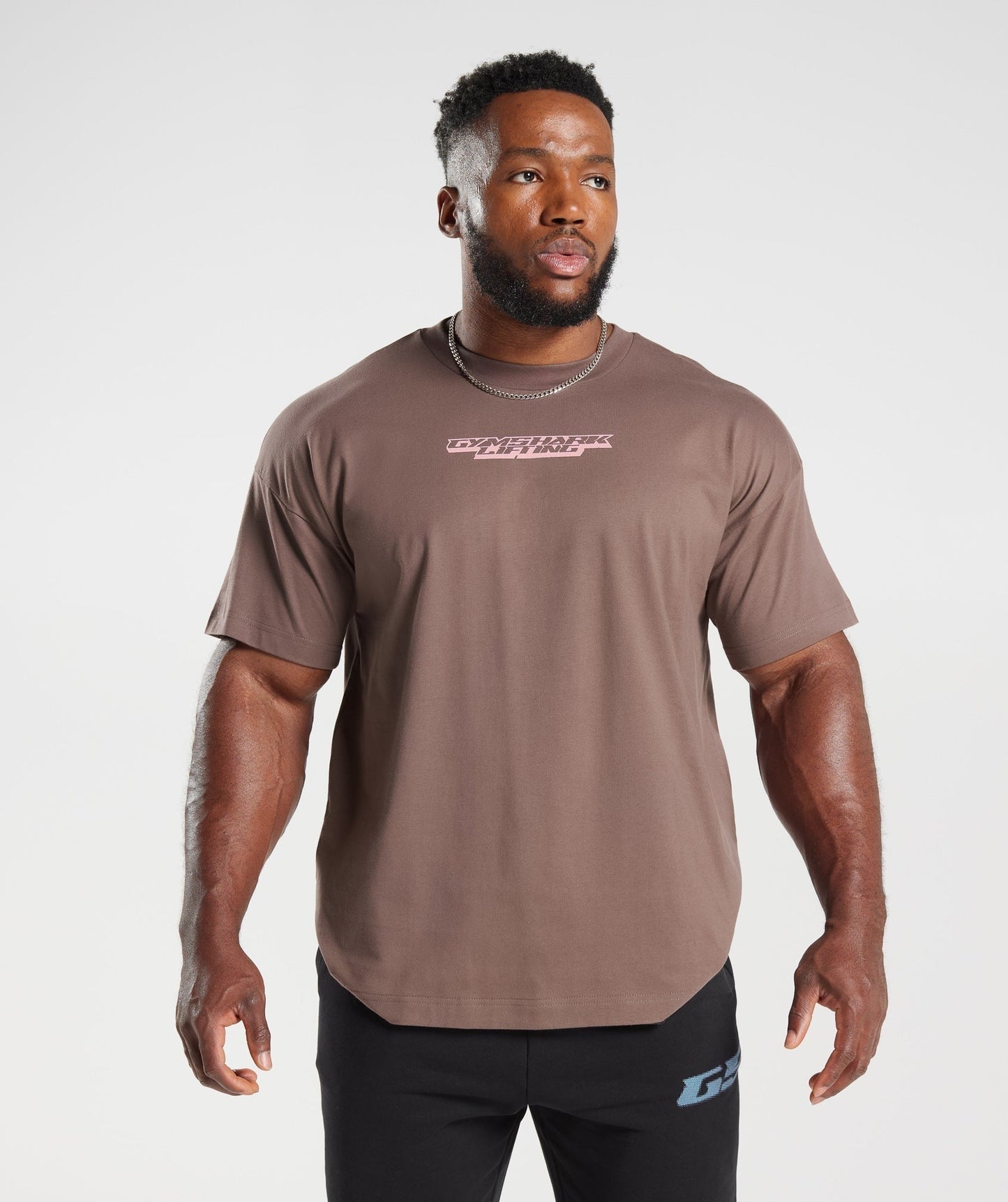 Gymshark Intergalactic Lifting Oversized T-Shirt - Walnut Mauve