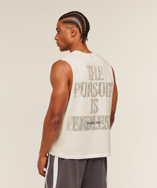 Gymshark x CBUM Washed Sleeveless T-Shirt - Soft White