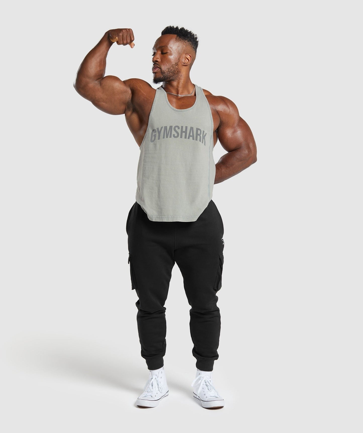 Gymshark Power Washed Stringer - Smokey Grey