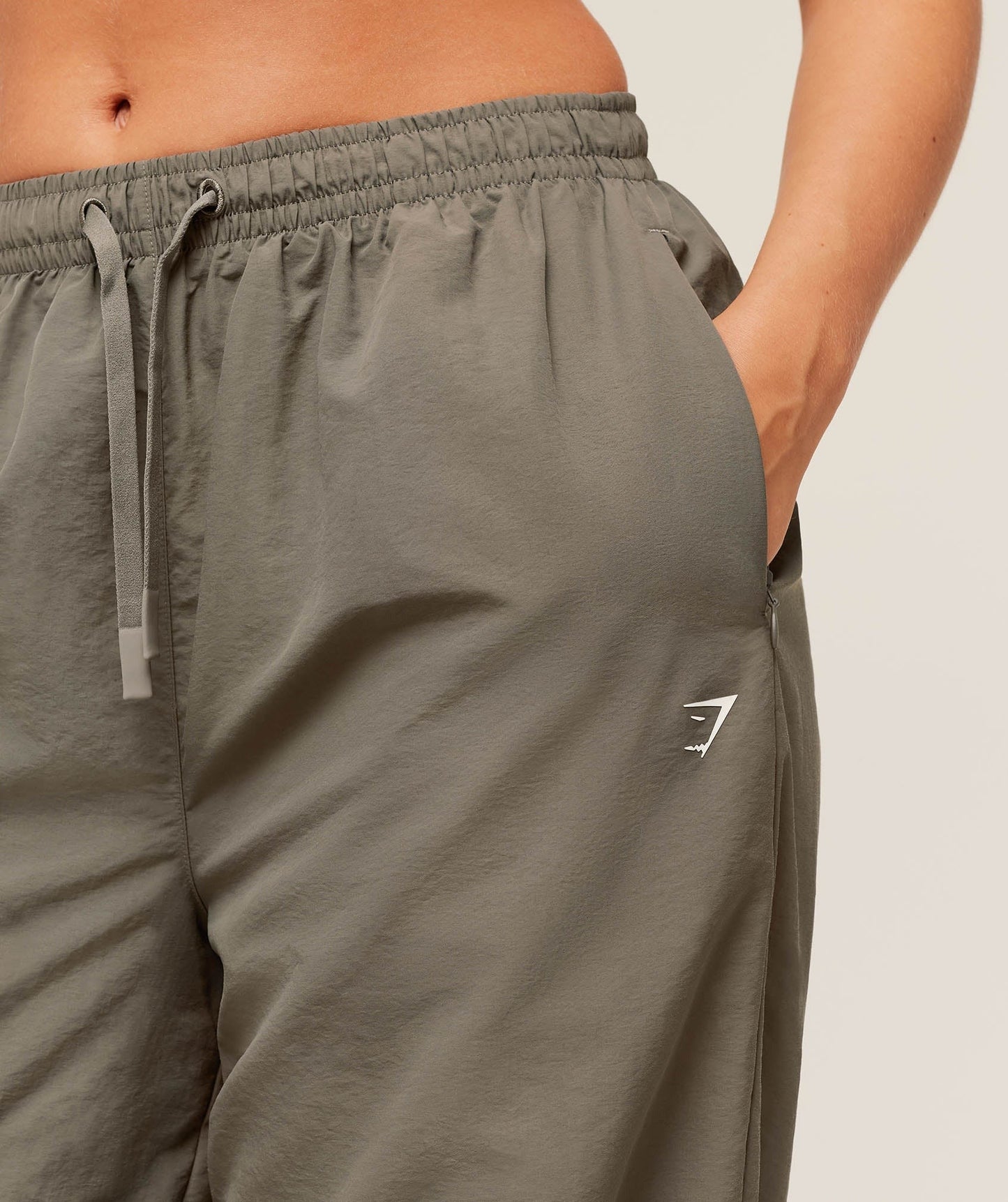 Gymshark Contrast Track Pants - Camo Brown/Linen Brown/Oat White