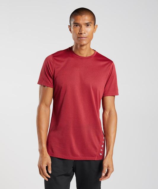 Gymshark Sport T-Shirt - Salsa Red/Black Marl