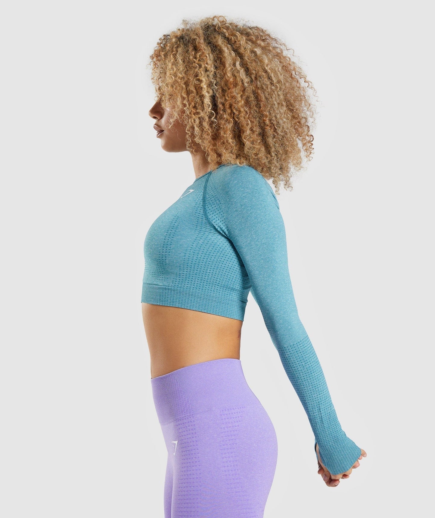 Gymshark Vital Crop Top - Tahoe Teal Marl