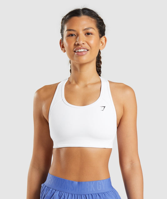Gymshark Essential Racer Back Sports Bra - White