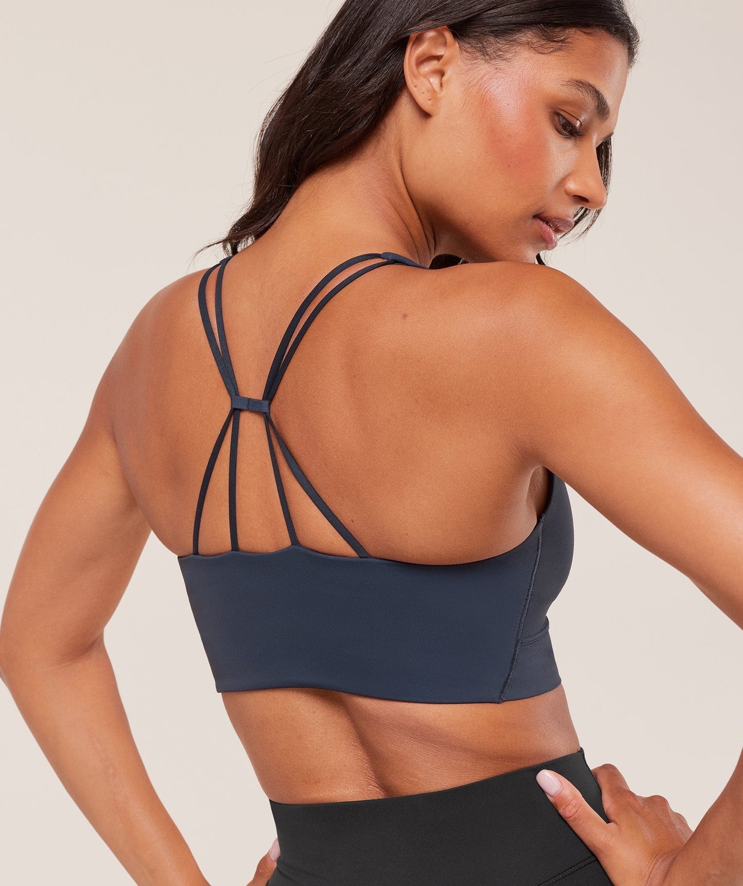 Gymshark Cross Over Sports Bra - Heavy Blue