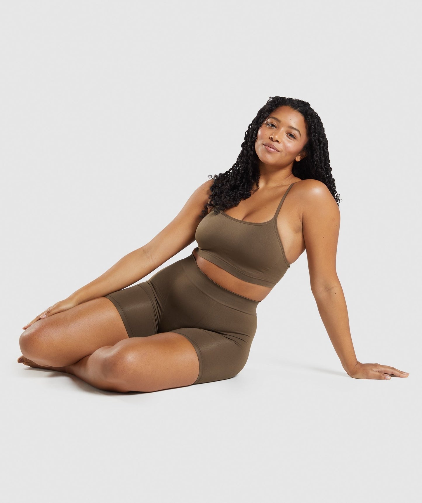 Gymshark Seamless Scoop Neck Bralette - Walnut Brown