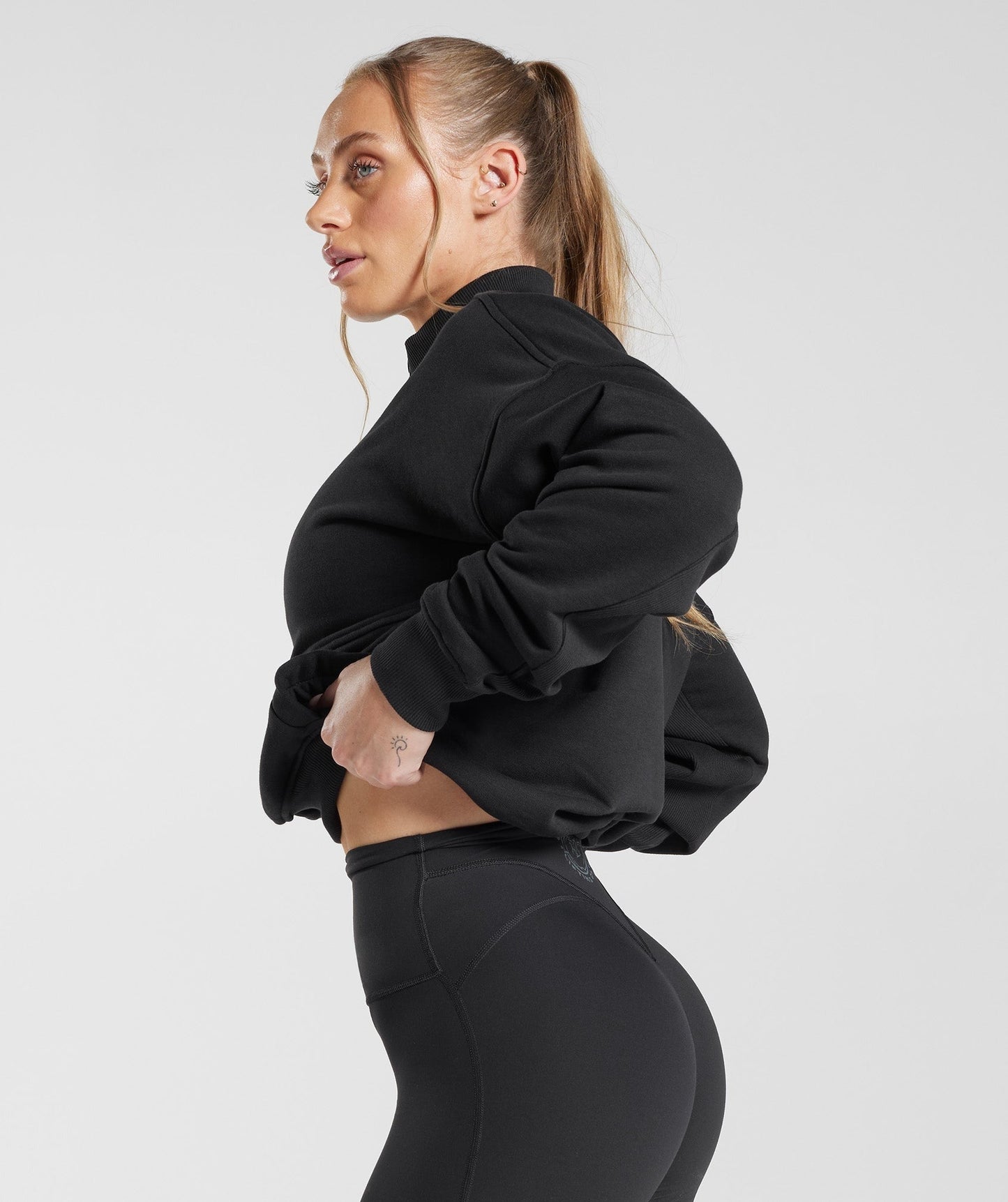 Gymshark Legacy 1/4 Zip Sweatshirt - Black