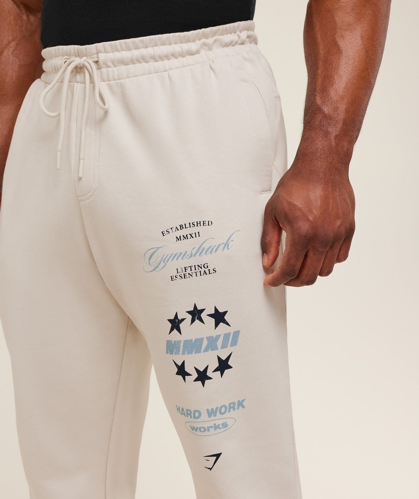 Gymshark Global Lifting Graphic Pants - Tinted White