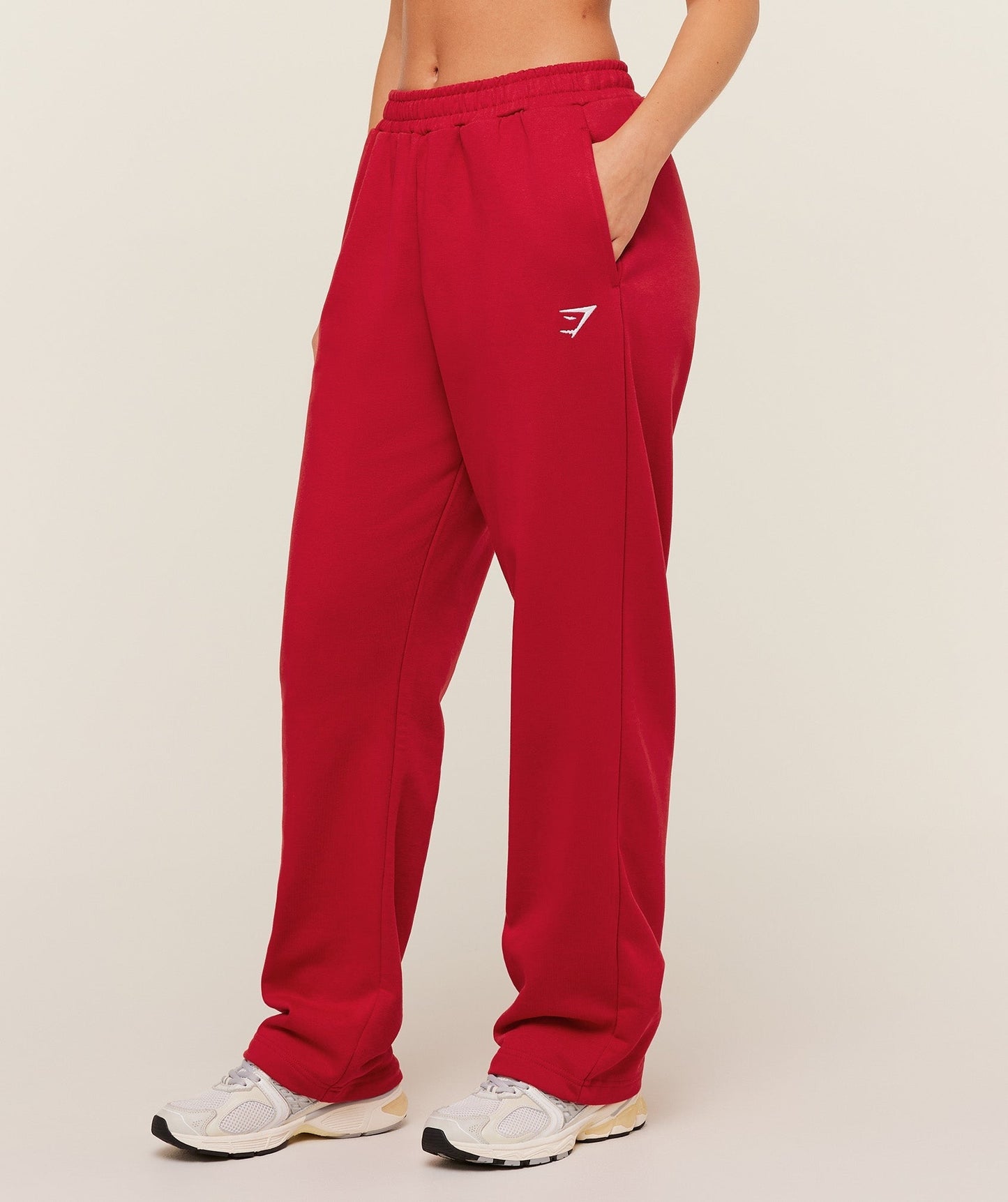 Gymshark Training Fleece Straight Leg Regular Joggers - Carmine Red