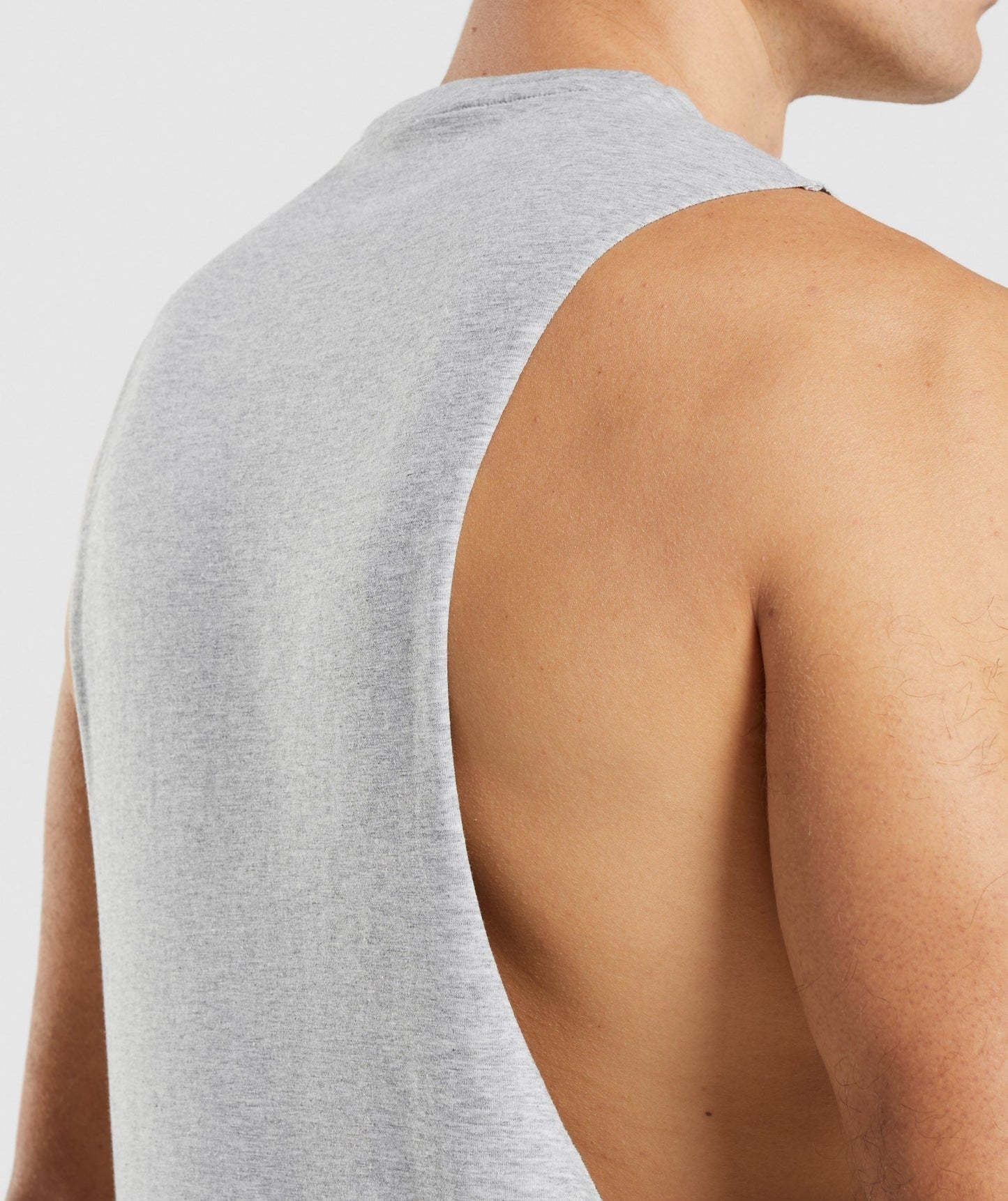 Gymshark Critical 2.0 Drop Arm Tank - Light Grey Marl