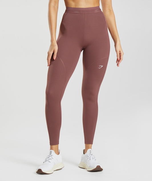 Gymshark RUNNING LEGGINGS - Magenta Brown