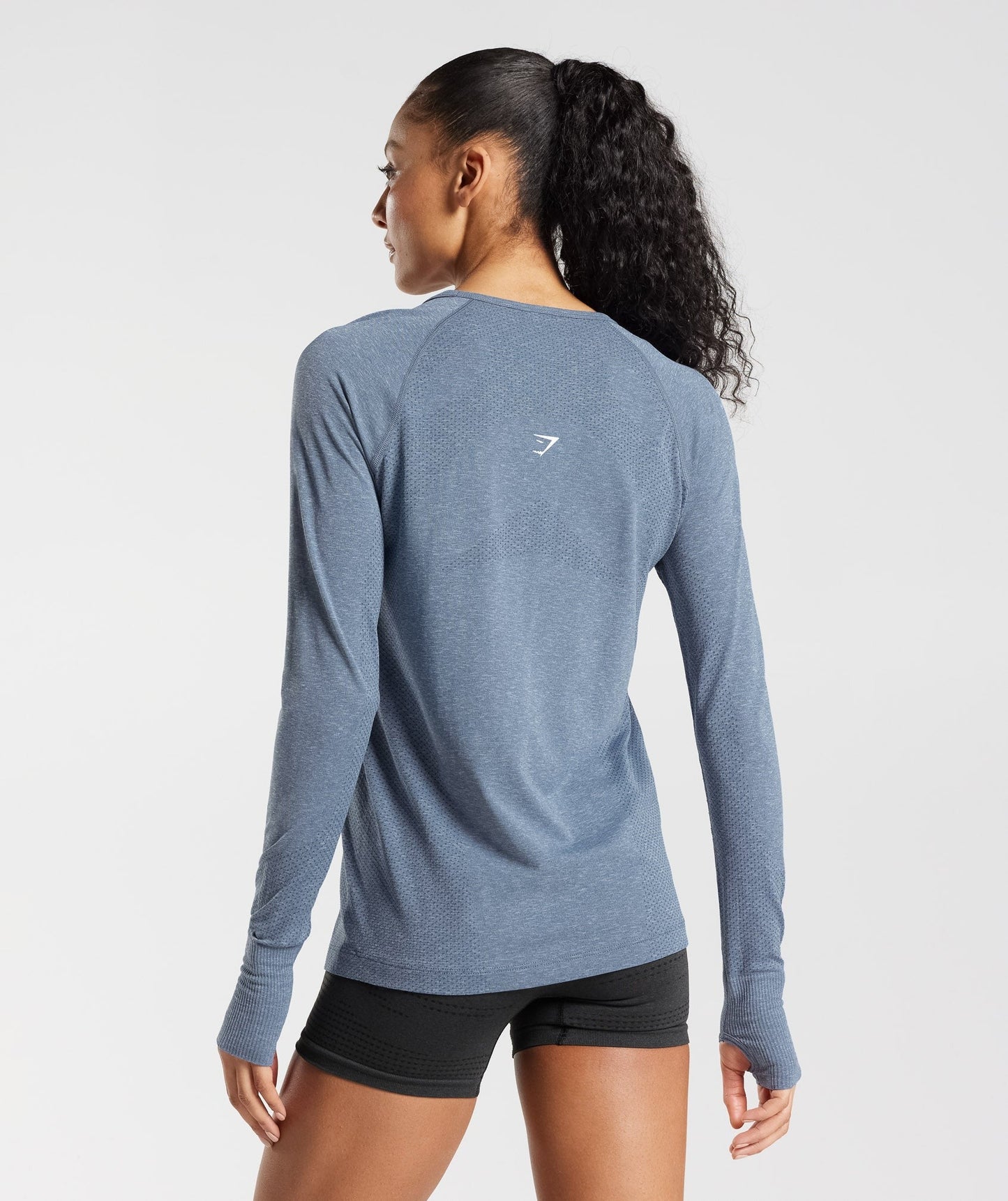 Gymshark Vital Light Long Sleeve Top - Evening Blue Marl