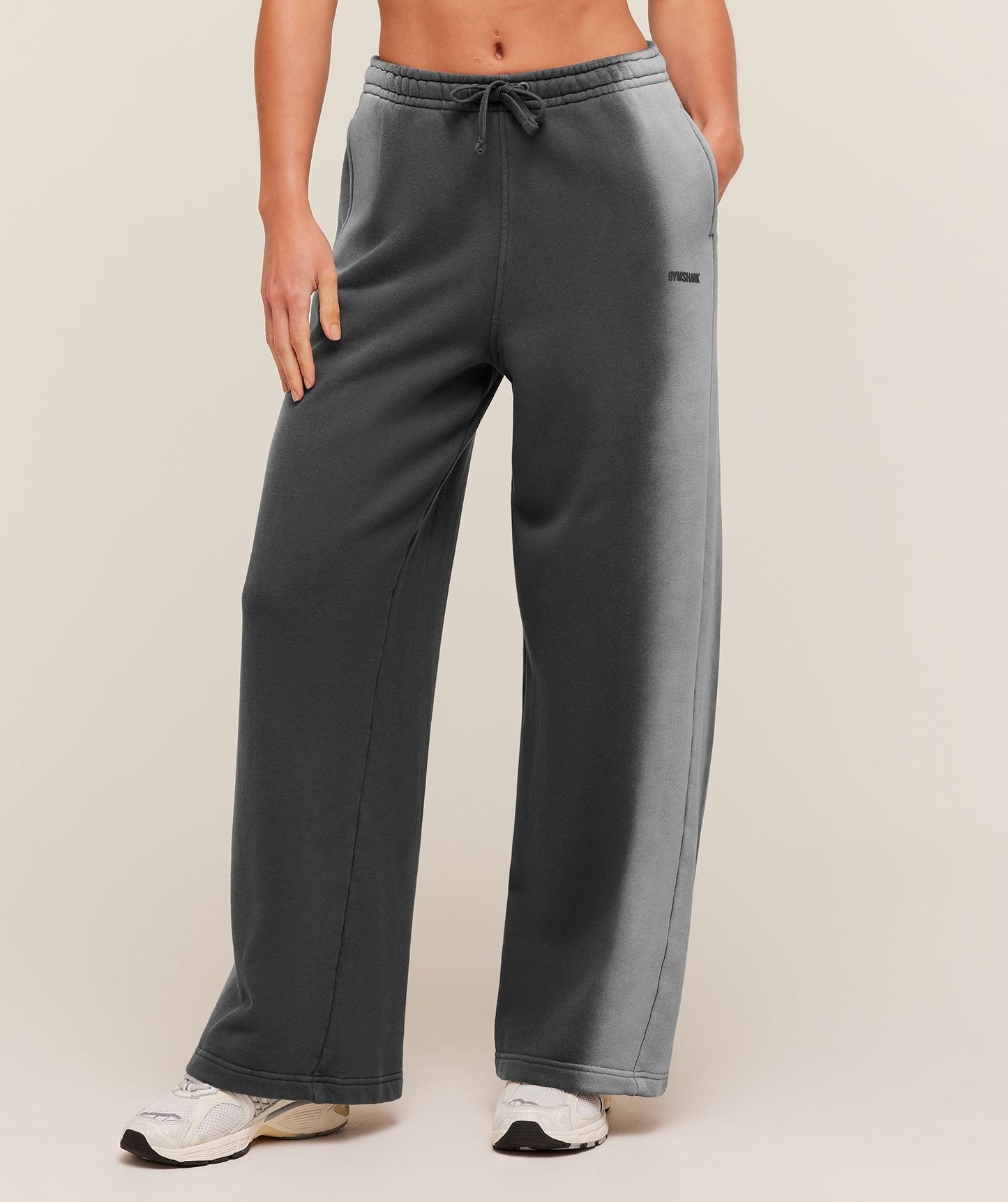 Gymshark Pump Washed Straight Leg Joggers - Onyx Grey/Stratus Grey