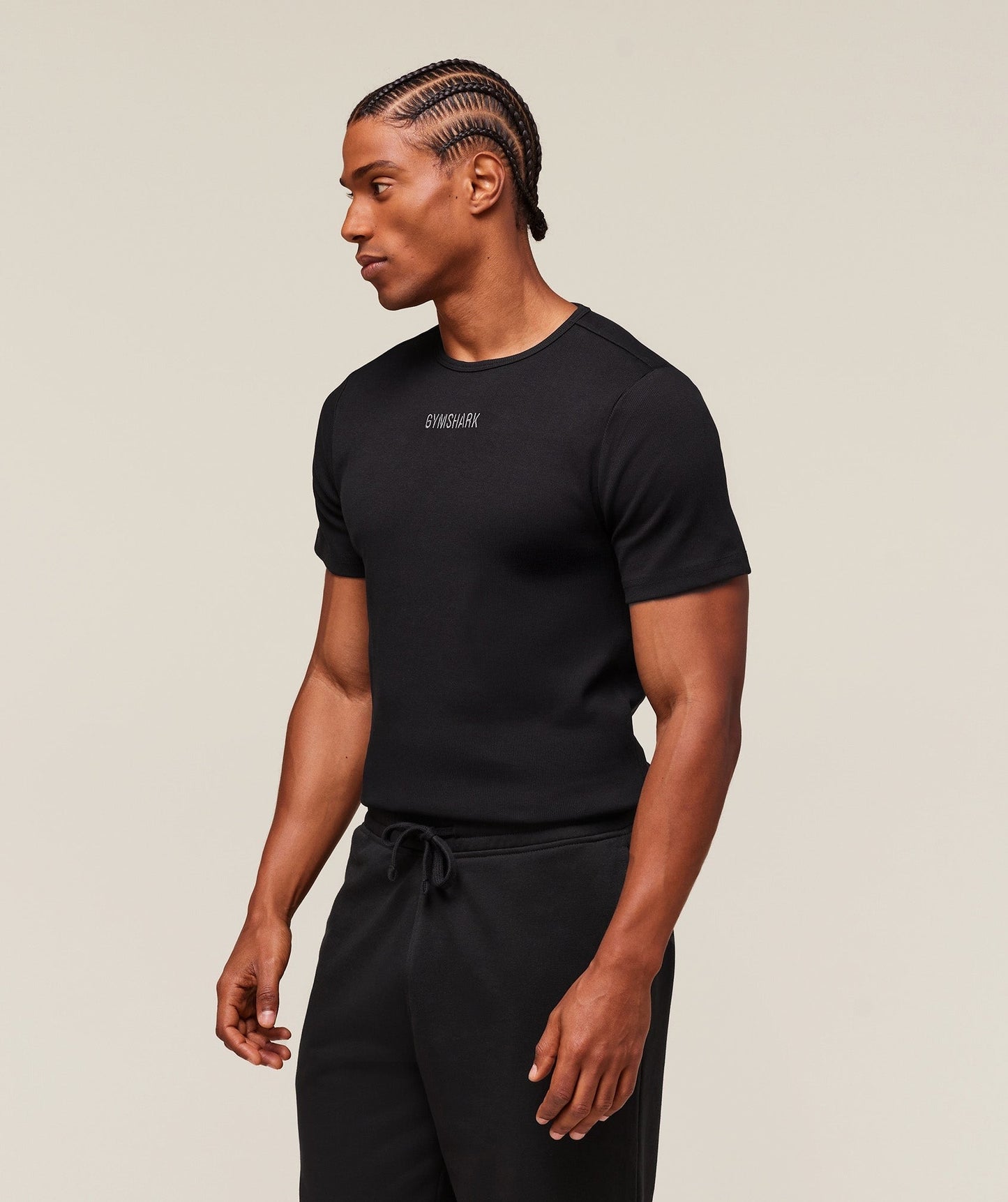 Gymshark Premium Ribbed T-Shirt - Black