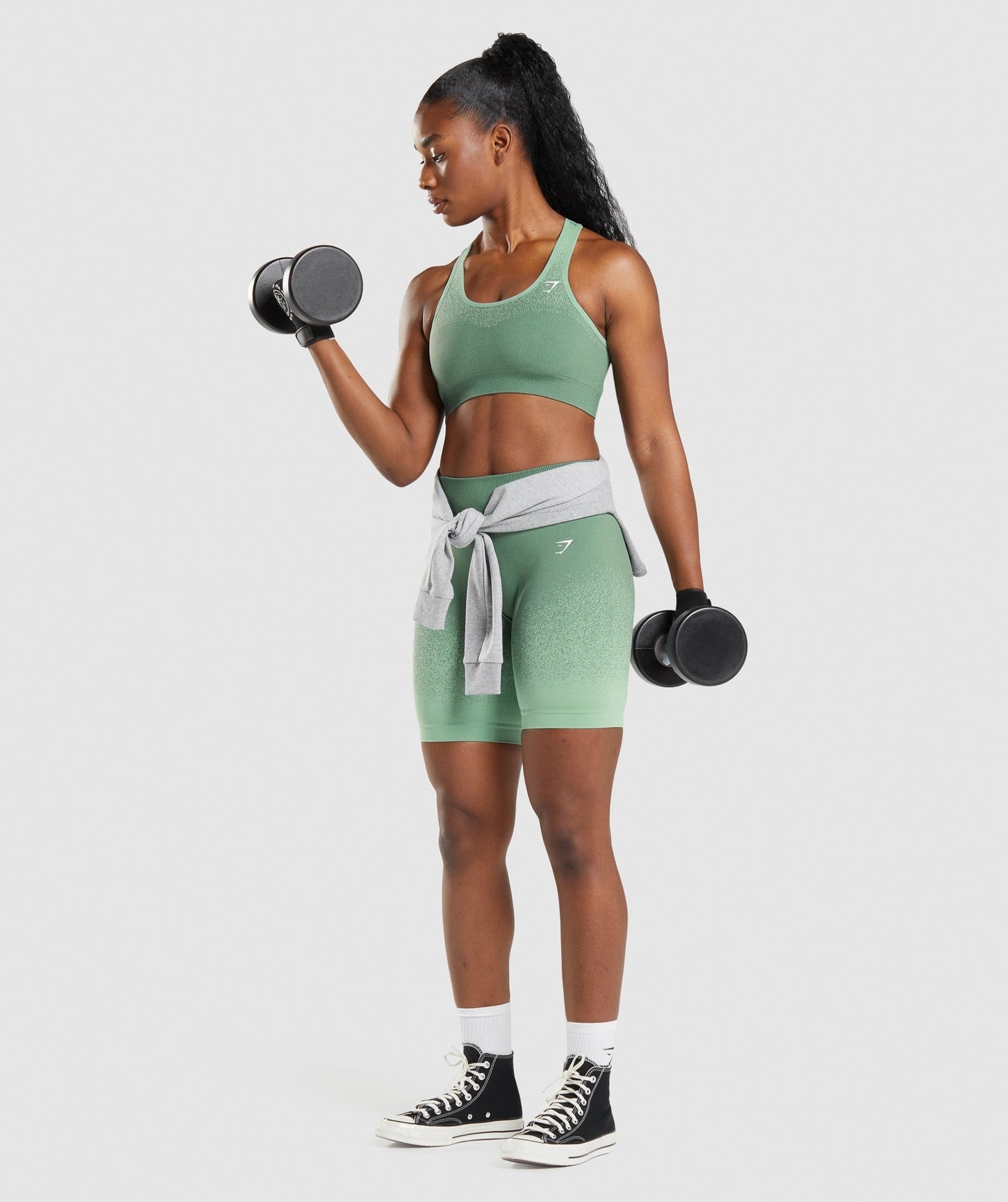 Gymshark Adapt Ombre Seamless Sports Bra - Green/Light Green