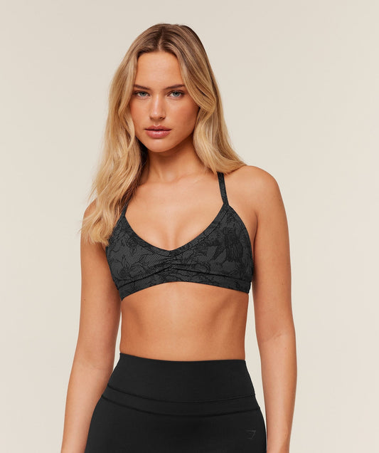 Gymshark Minimal Sports Bra - Black/Onyx Grey