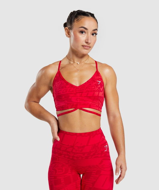 Gymshark GS Power Strappy Sports Bra - Zesty Red