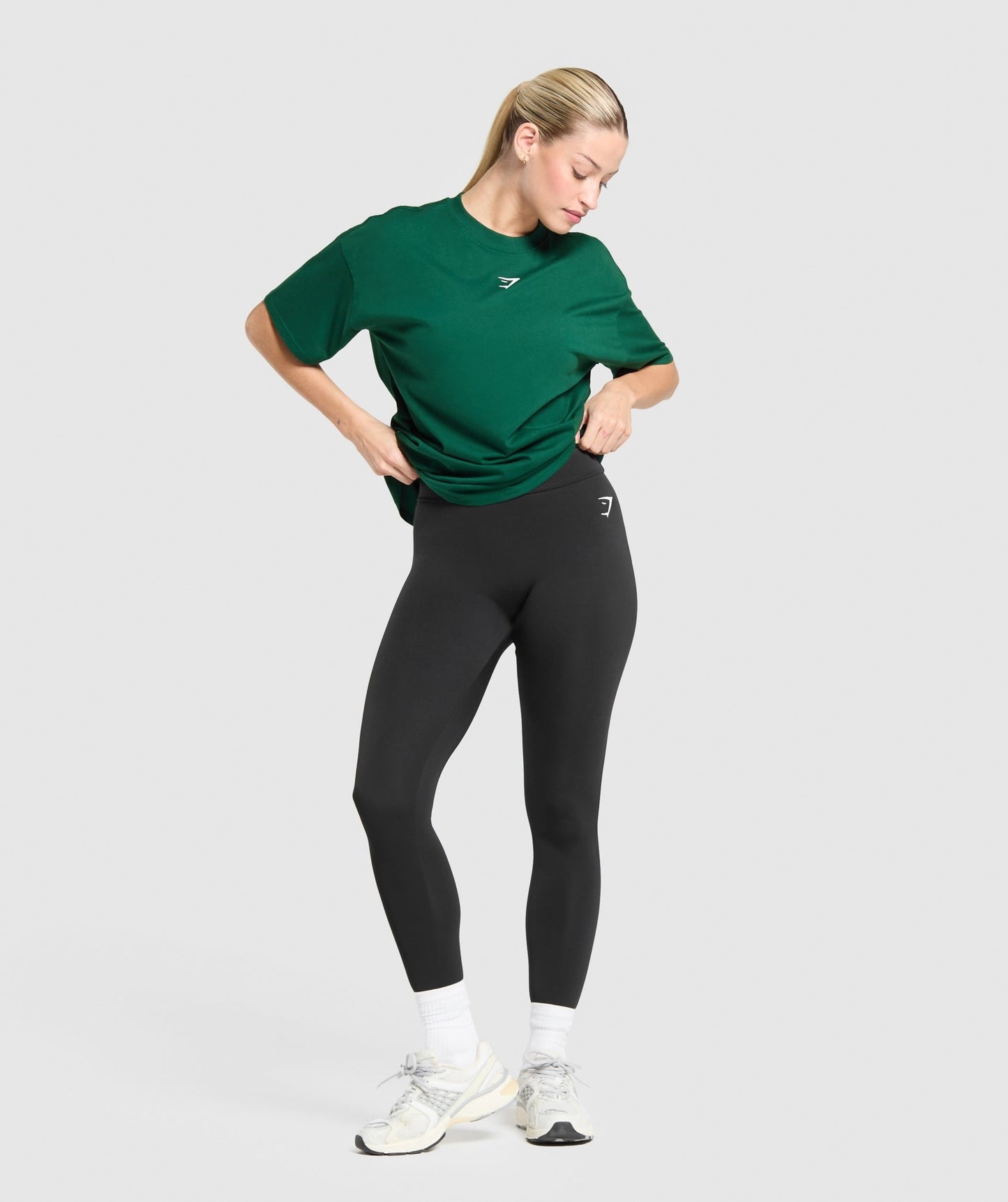 Gymshark Fraction Oversized T-Shirt - Conditioning Green