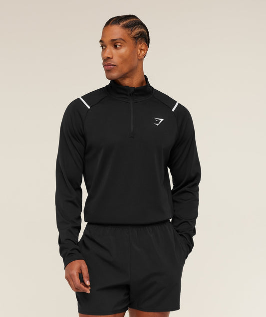Gymshark Arrival Contrast 1/4 Zip - Black