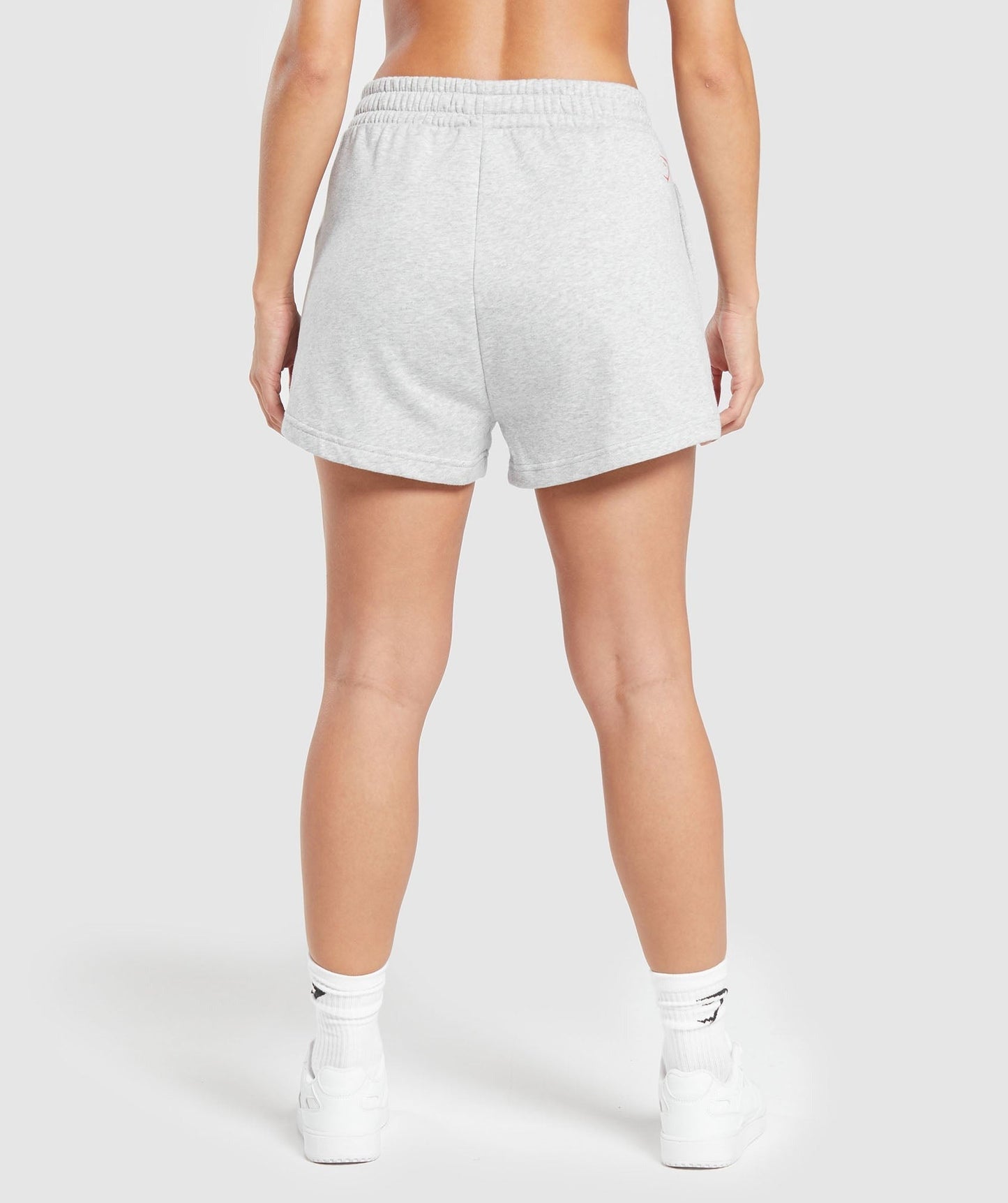 Gymshark Love Hearts Sweat Shorts - Light Grey Core Marl