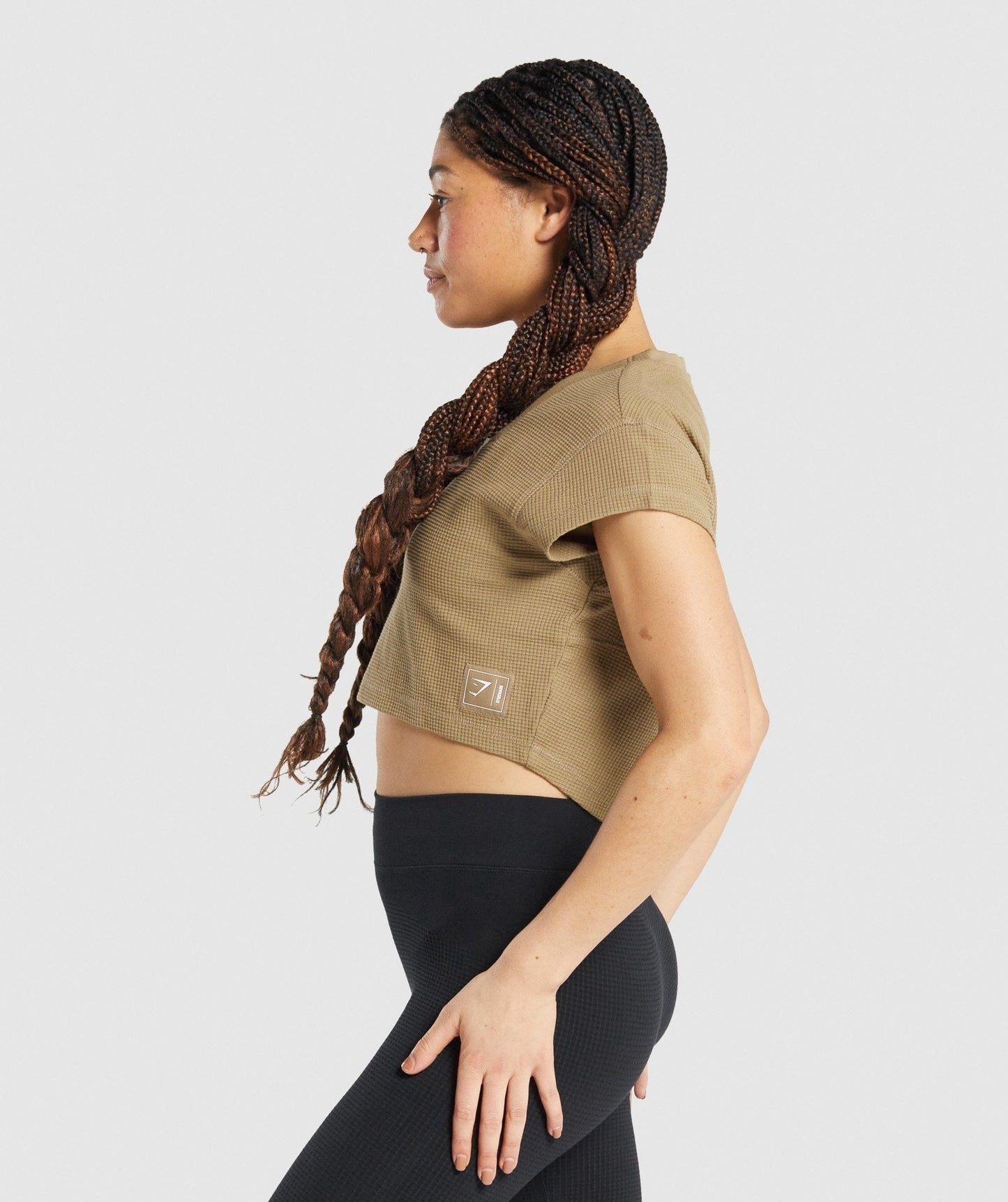 Gymshark Pause Crop Top - Light Brown