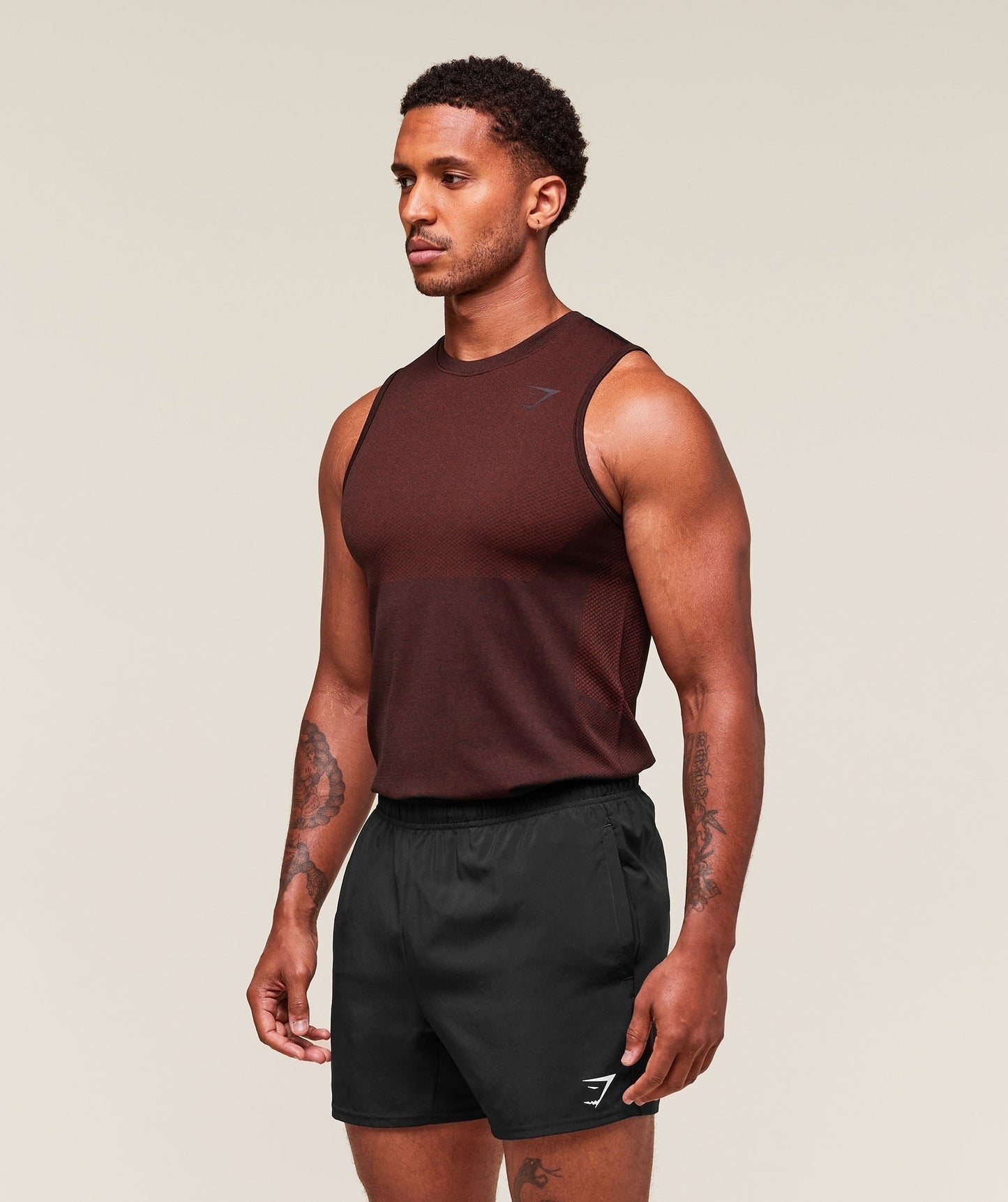 Gymshark Vital Tank - Black/Sets Red