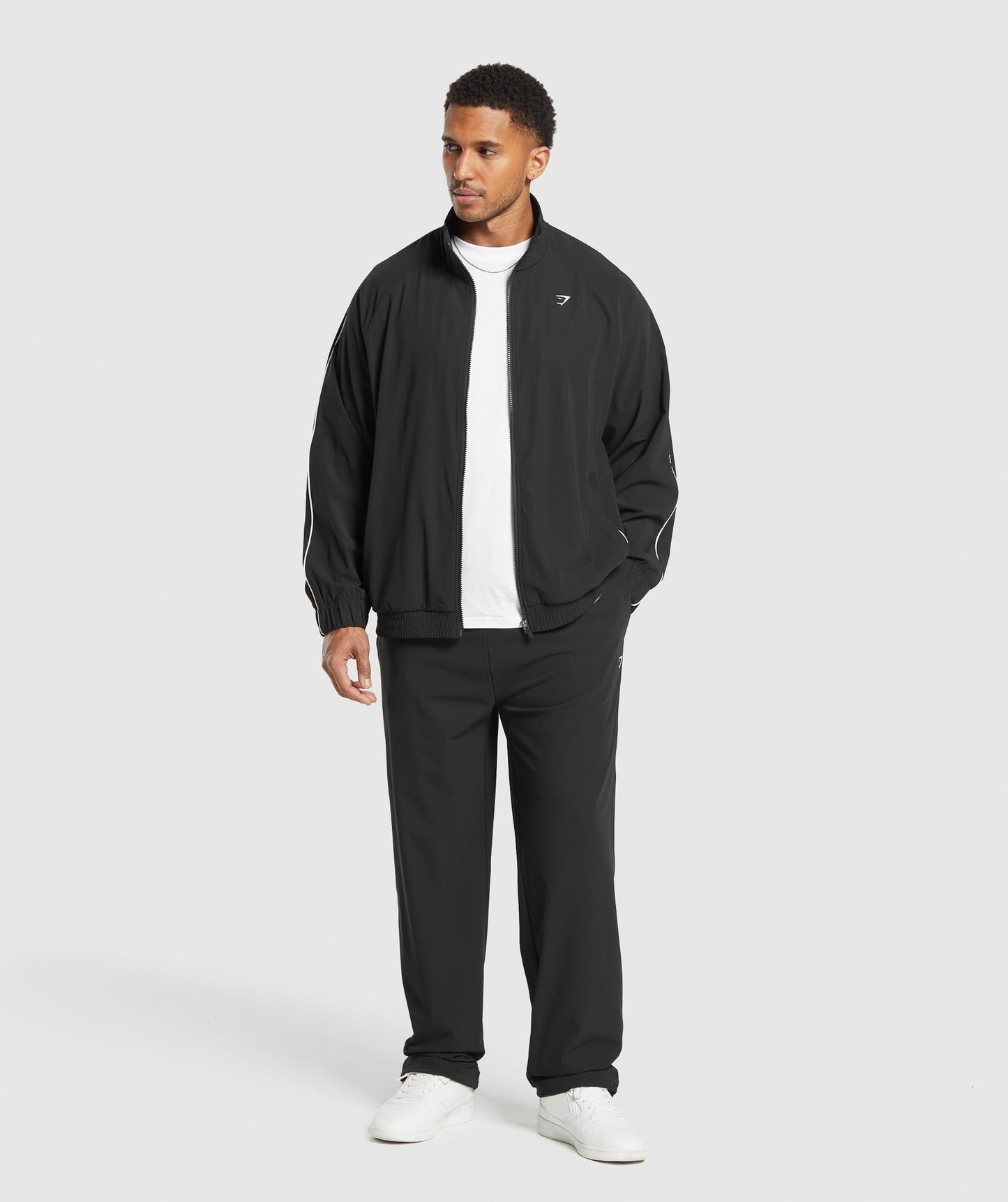 Gymshark Contrast Track Top - Black