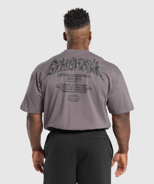 Gymshark Metal Lifting Graphic T-Shirt - Brushed Purple
