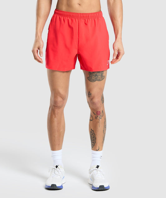 Gymshark Arrival 5" Shorts - Pow Red