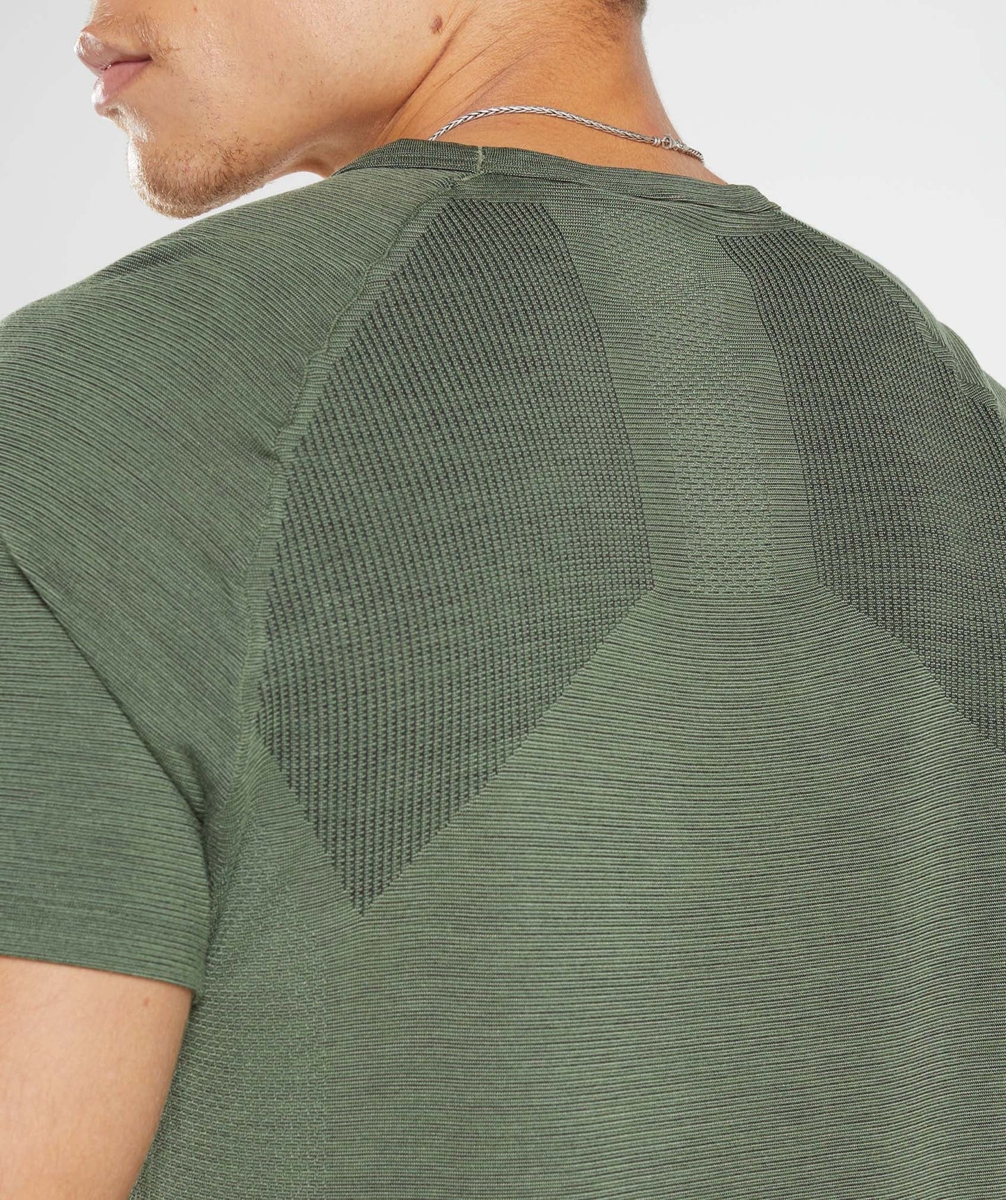 Gymshark Retake Seamless T-Shirt - Core Olive/Black Marl