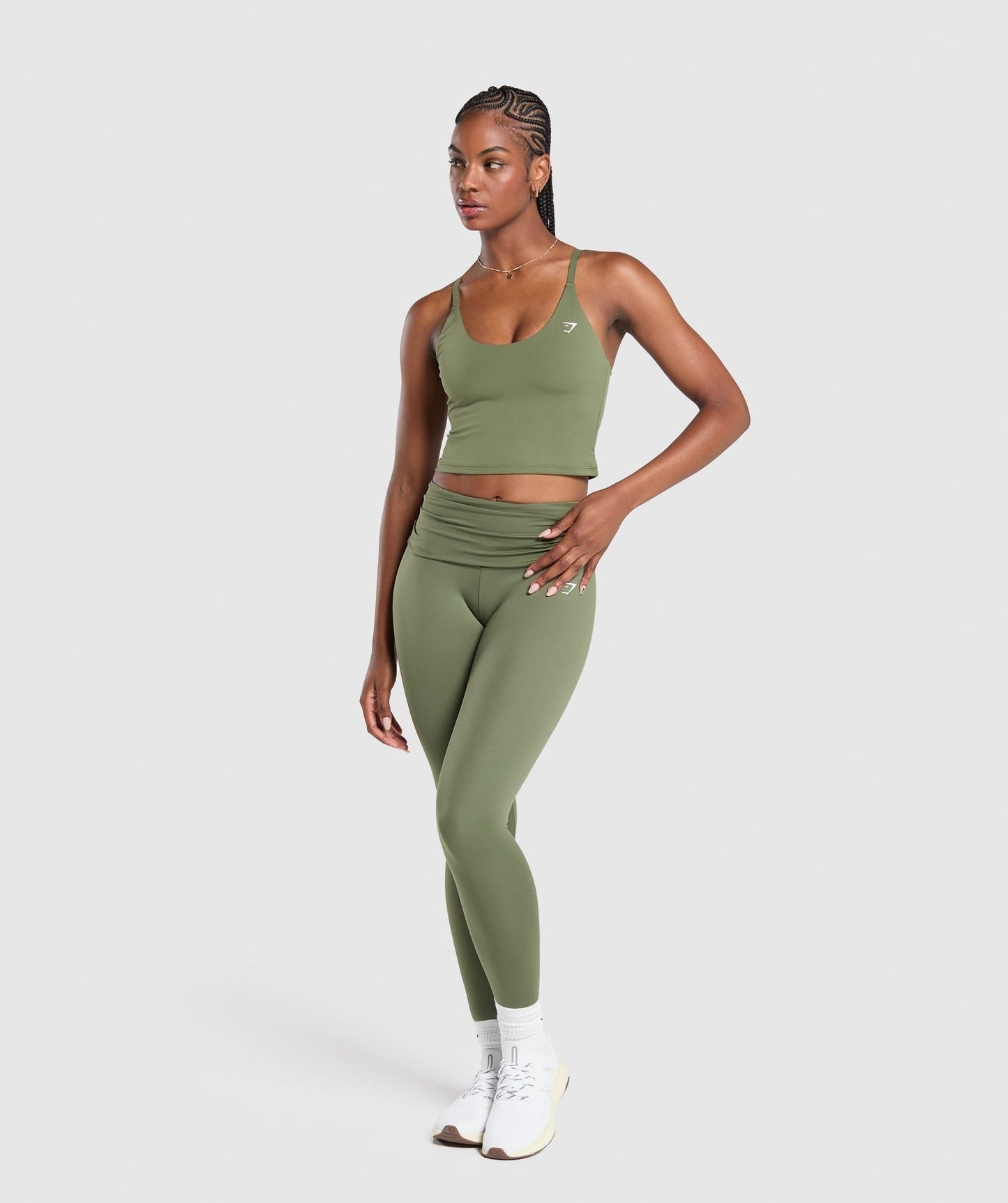 Gymshark Training Cami Tank With Shelf - Core Olive