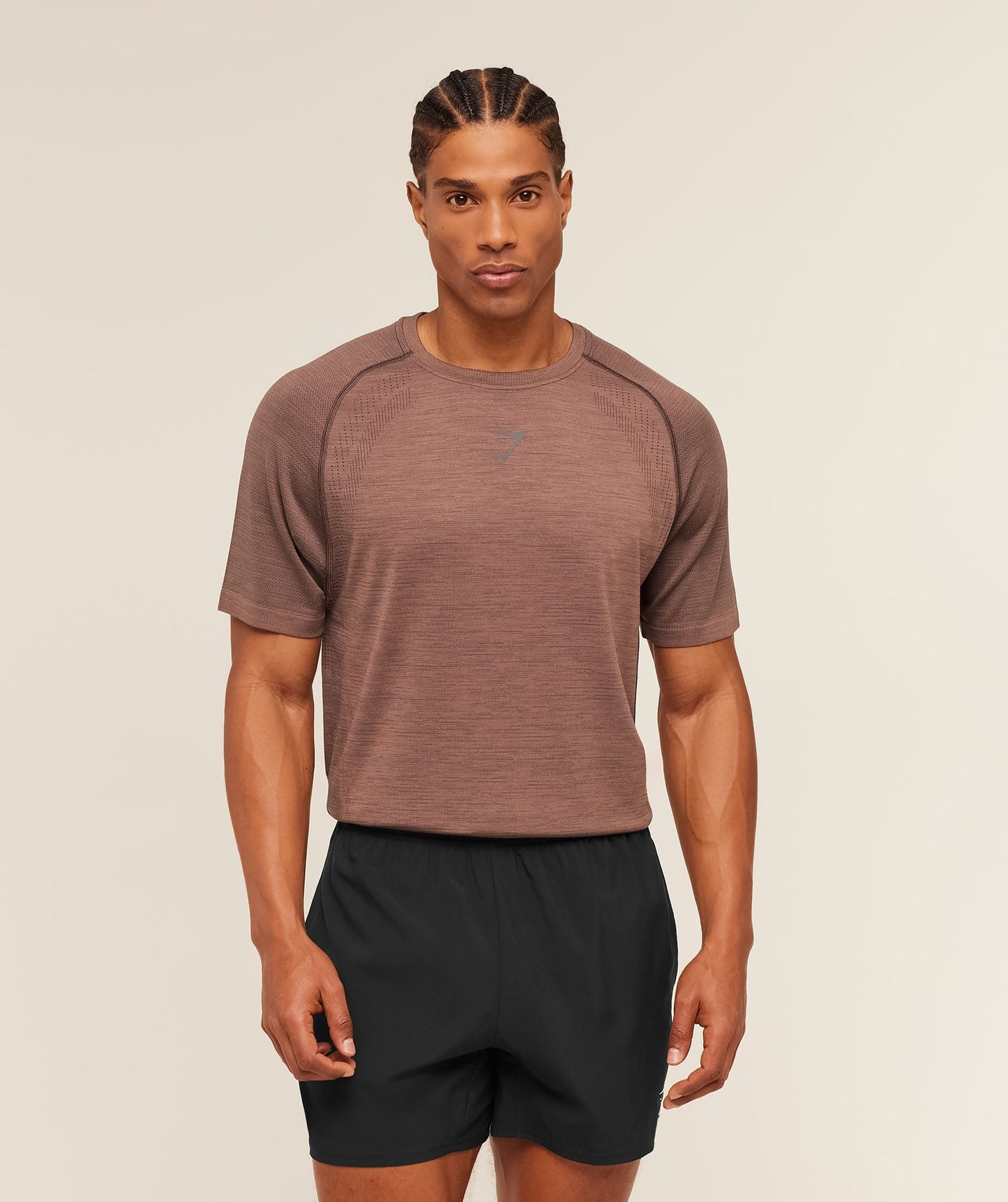 Gymshark Versatile Seamless T-Shirt - Taupe Brown/Cool Brown