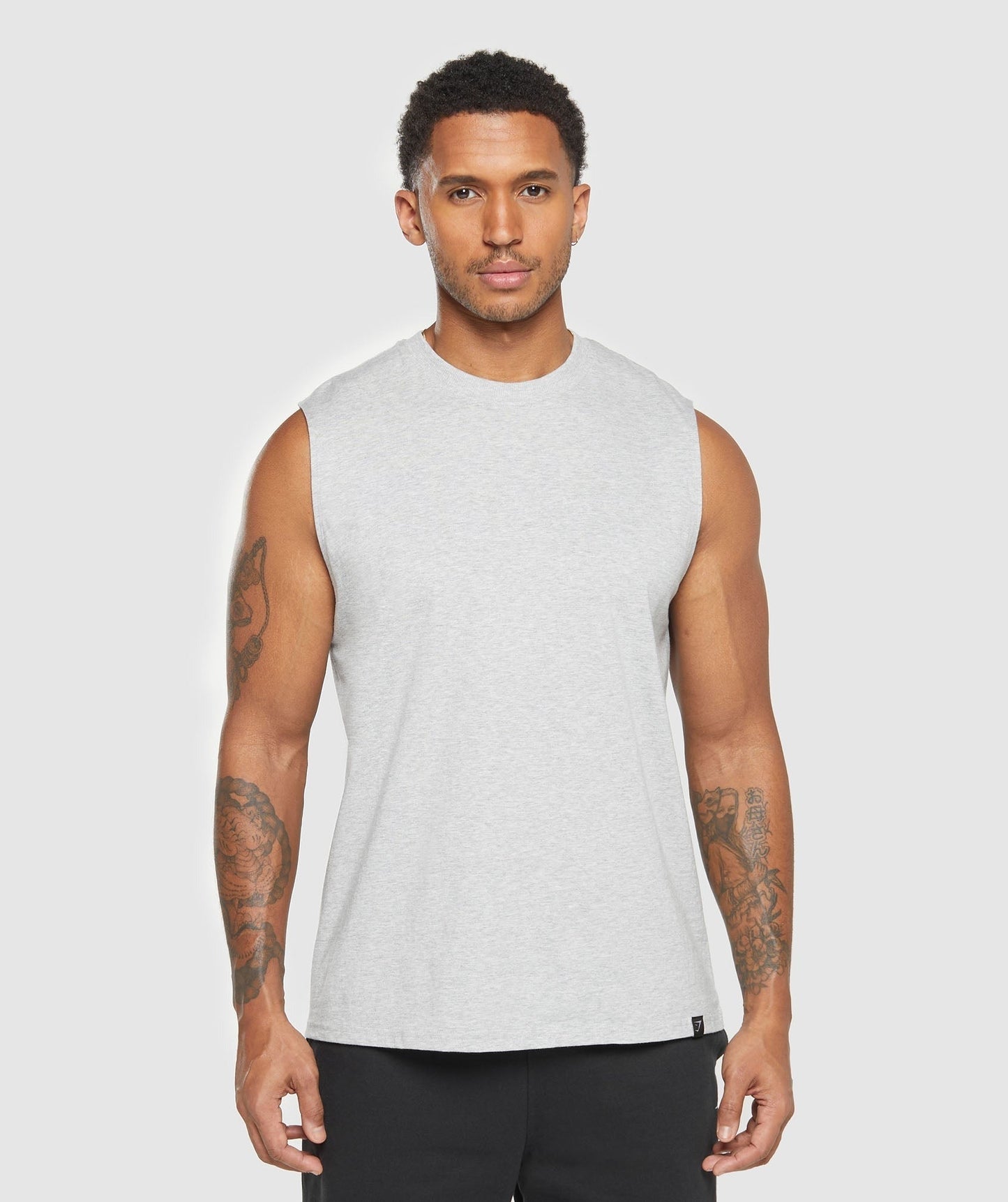 Gymshark Everyday Tank 2 Pack - Black/Light Grey Core Marl