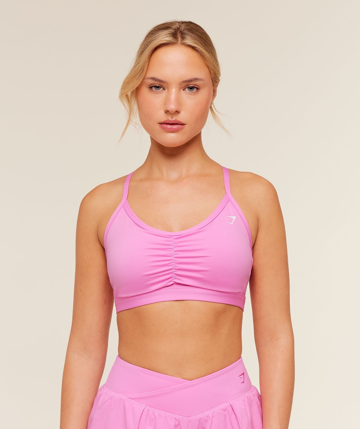 Gymshark Ruched Sports Bra - Focus Pink