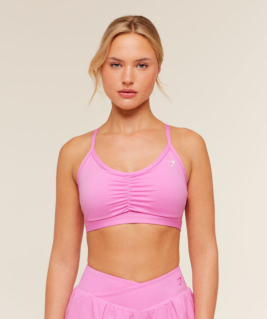 Gymshark Ruched Sports Bra - Focus Pink