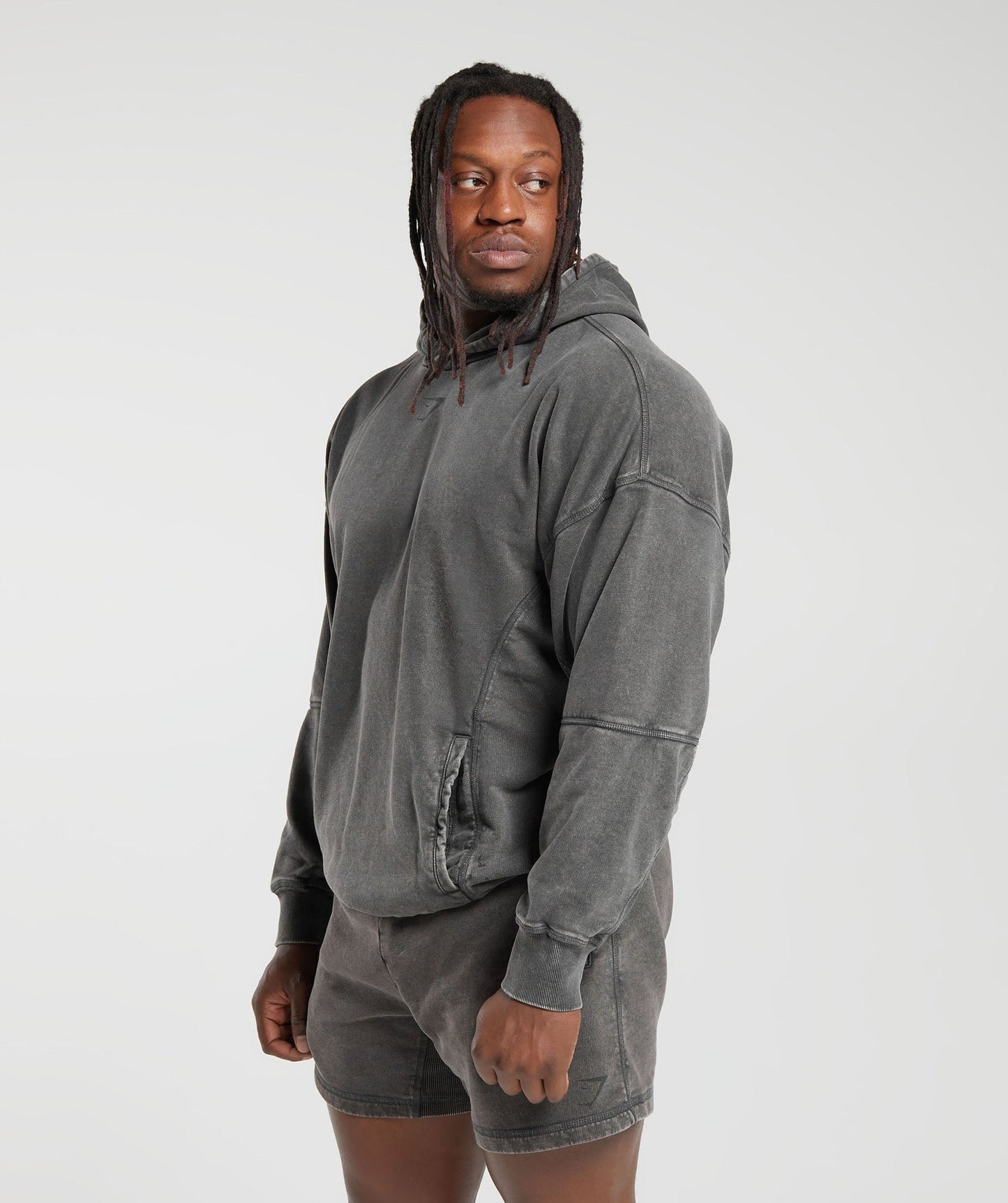 Gymshark Heritage Washed Hoodie - Onyx Grey