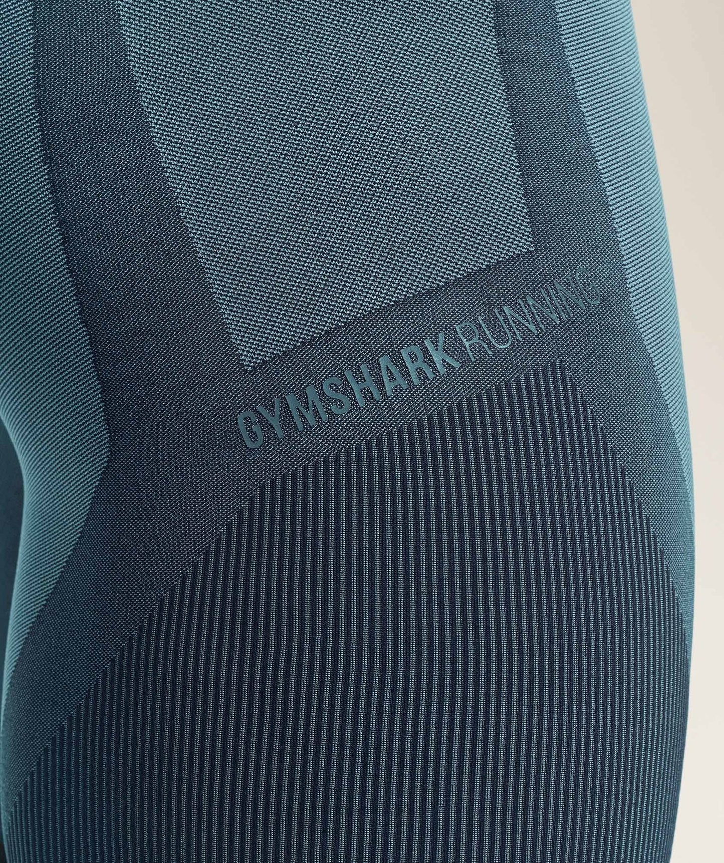 Gymshark Seamless Running Half Tight - Stealth Blue / Storm Blue