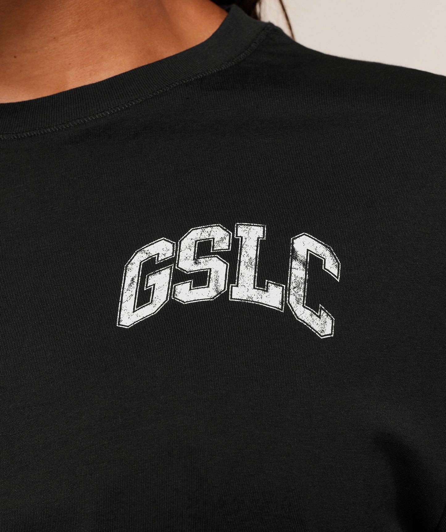 Gymshark GSLC Graphic Oversized Long Sleeve Top - Black