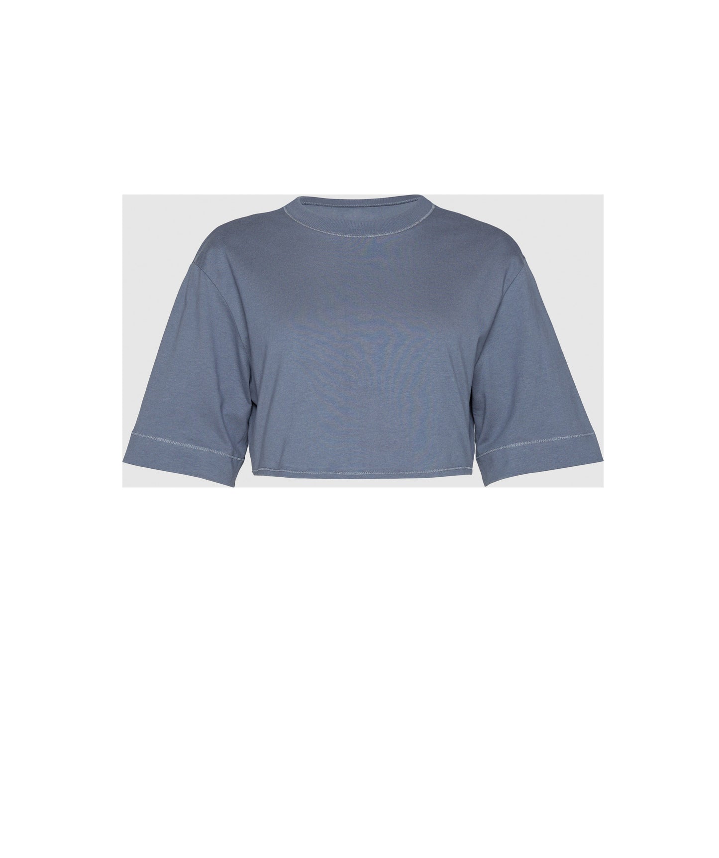 Gymshark Cotton Boxy Crop Top - Evening Blue