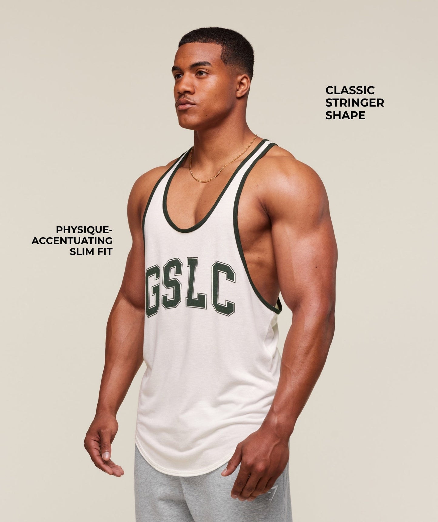 Gymshark GSLC Ringer Stringer - Soft White