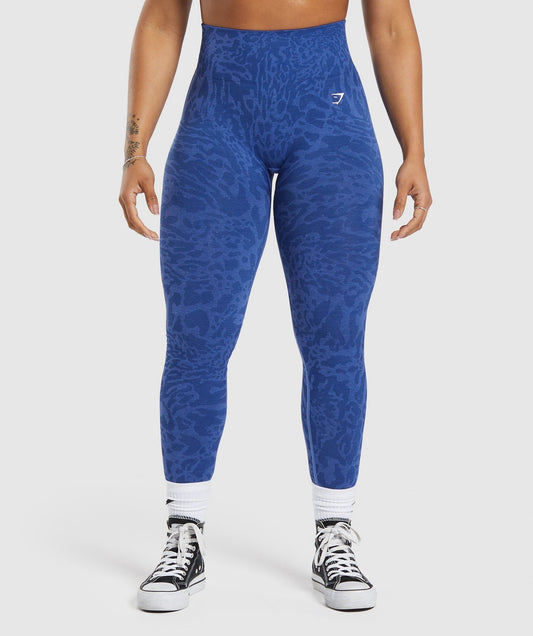 Gymshark Adapt Safari Seamless Leggings - Wave Blue/Iris Blue