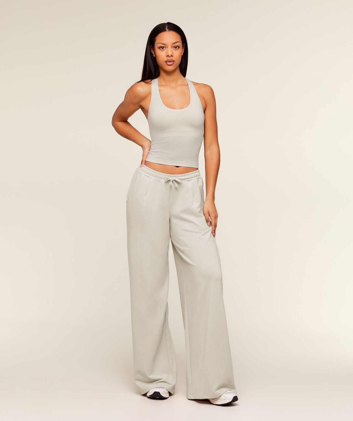 Gymshark Lightweight Wide Leg Pant Tall - Pebble Grey