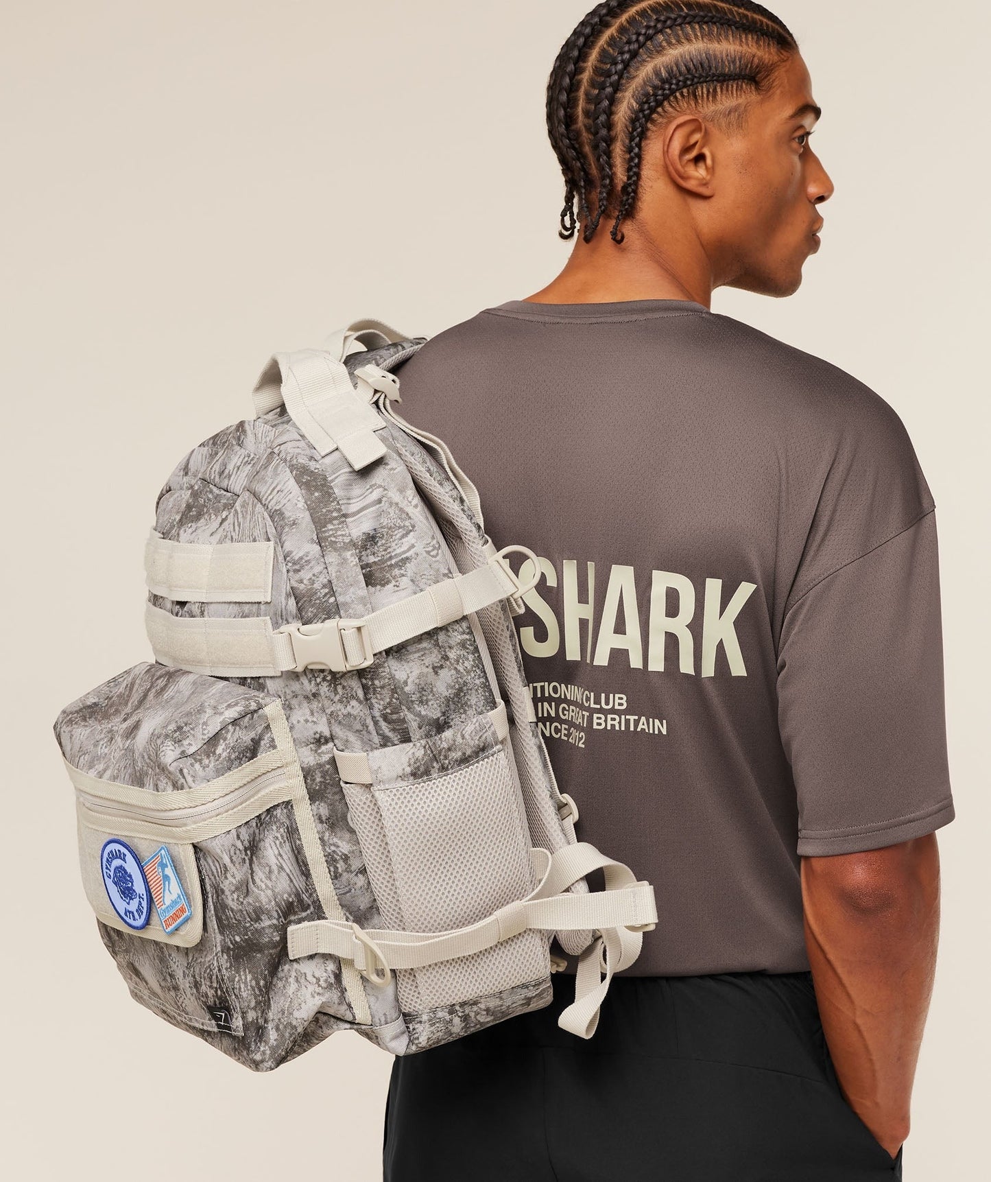 Gymshark Tactical Slouch Backpack - Pebble Grey